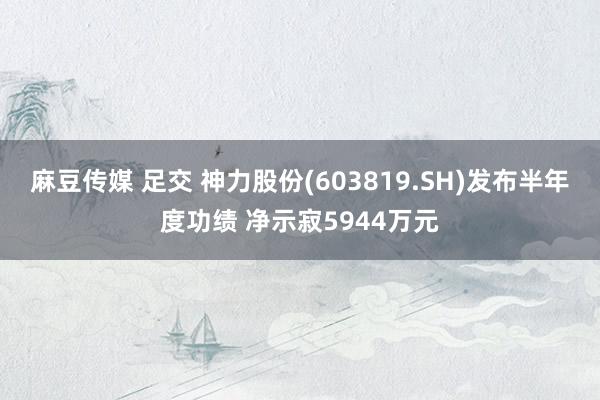 麻豆传媒 足交 神力股份(603819.SH)发布半年度功绩 净示寂5944万元