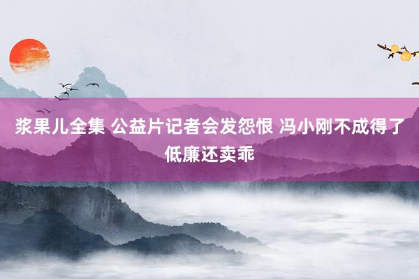 浆果儿全集 公益片记者会发怨恨 冯小刚不成得了低廉还卖乖